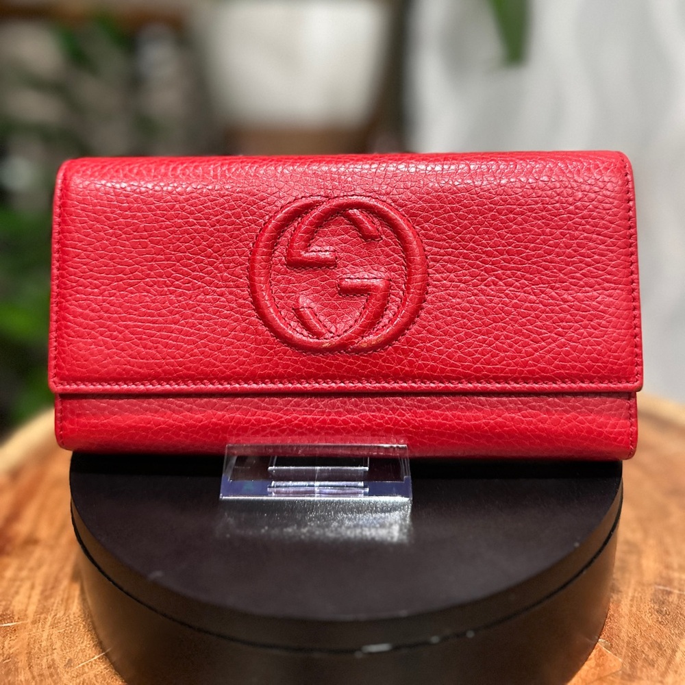 Gucci Red Leather Wallet - Picture 3 of 10